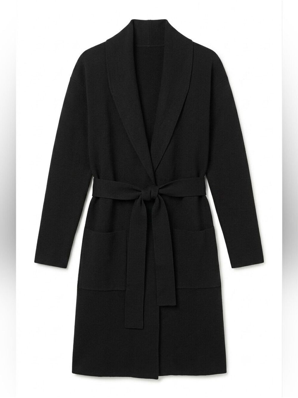 Como Vintage Black Belted Cardigan, XS, New